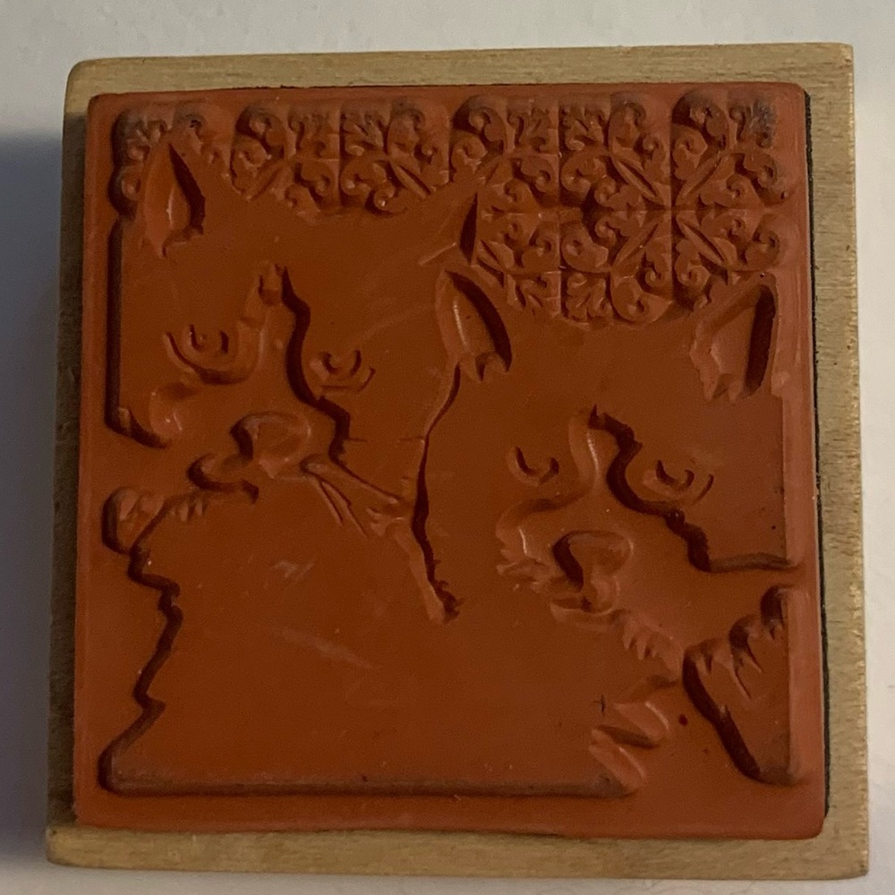 ⭐️ Cat Couple Rubber Stamp Stationary Letters Crafts Scrapbook - Picture 2 of 2